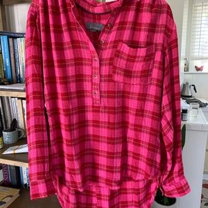 Isadora Button-Back Tunic Shirt